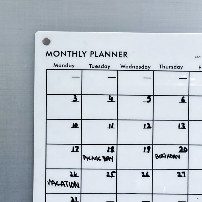 Magnetic Monthly Planner (White)