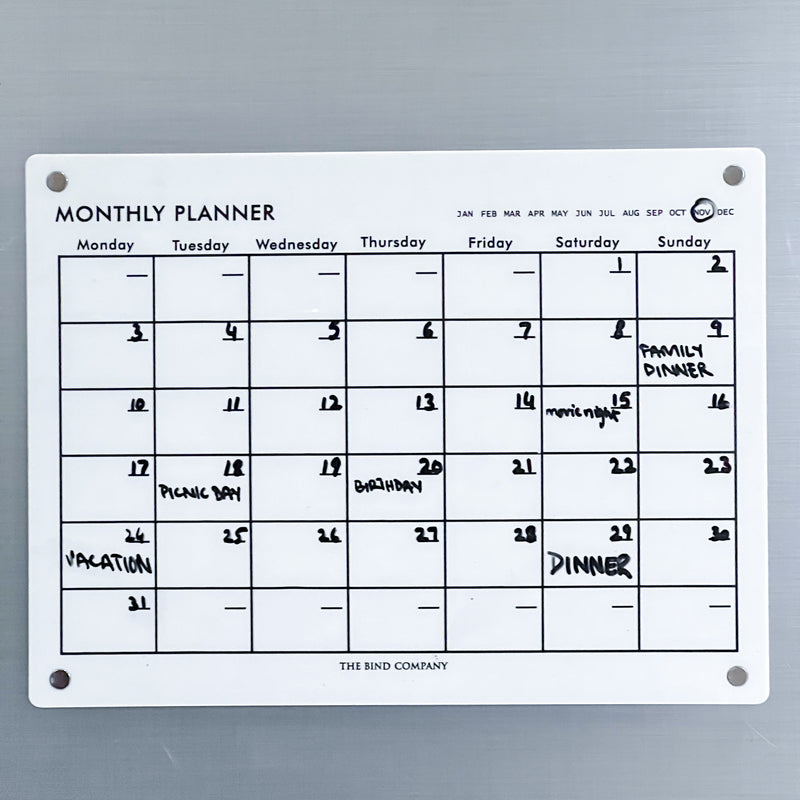 Magnetic Monthly Planner (White)