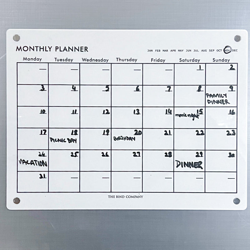 Magnetic Monthly Planner (White)