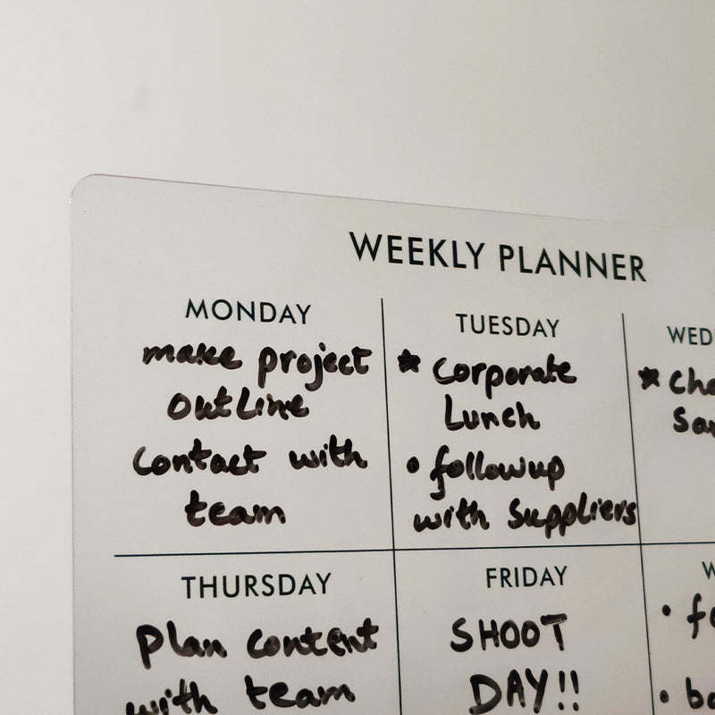 Erasable Weekly Planner