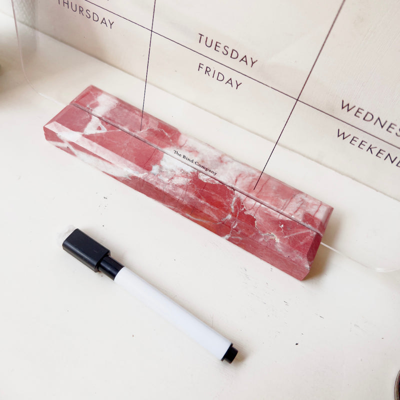 Erasable Weekly Planner (Pink Marble)