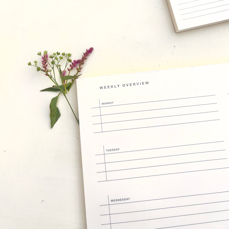 Weekly Overview Notepad