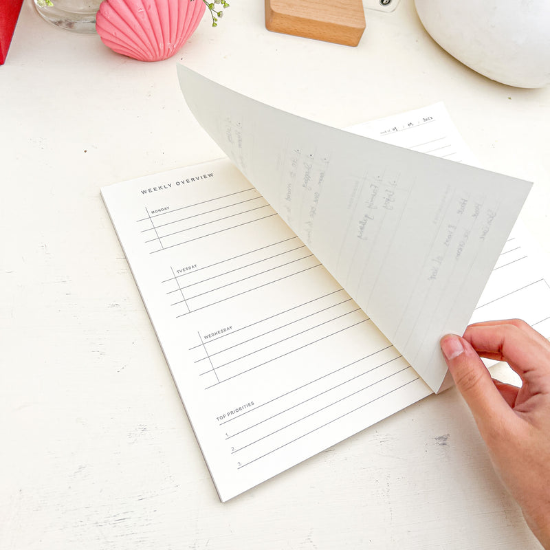 Weekly Overview Notepad